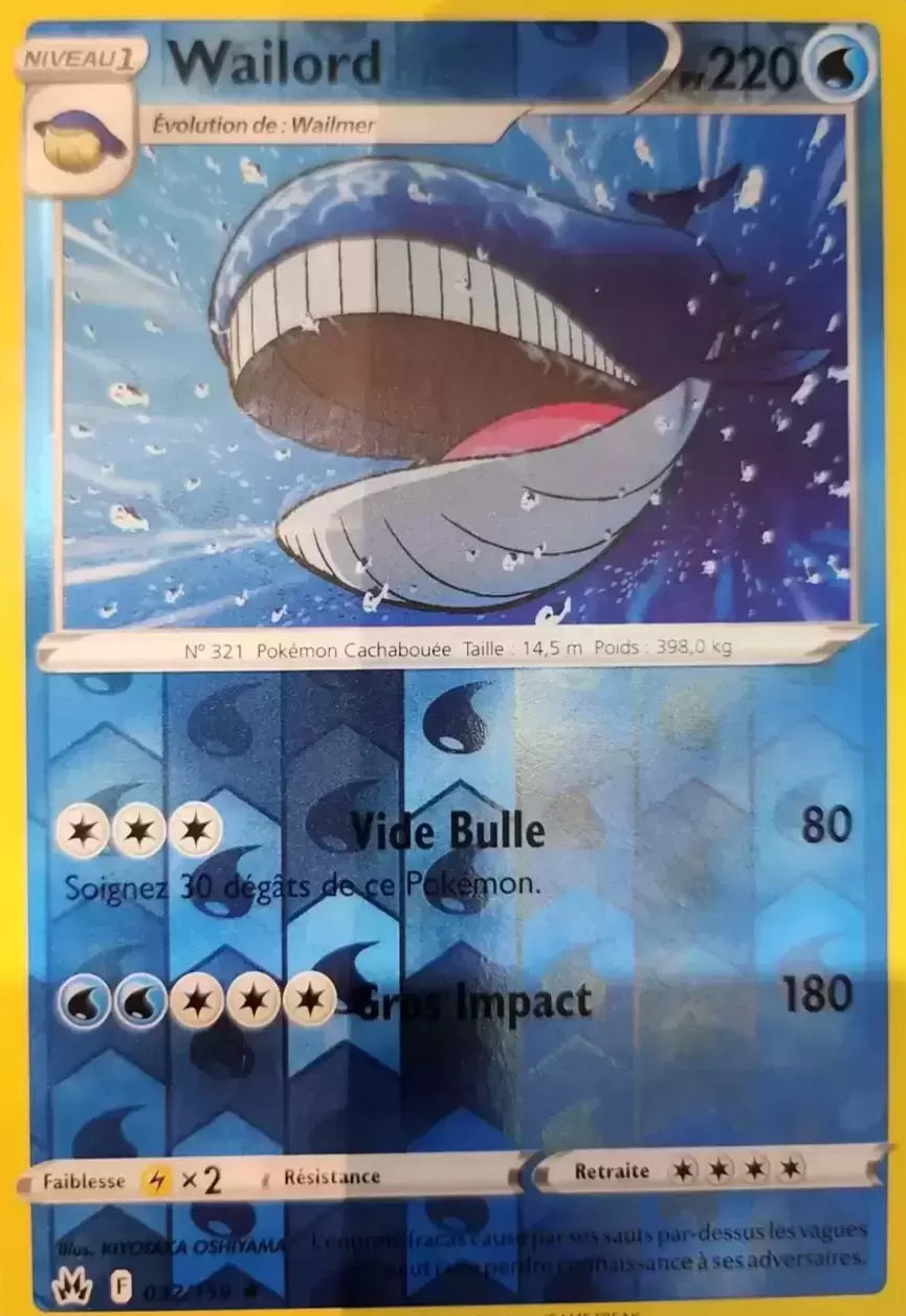 032/159 : Wailord Reverse - Zénith Suprême - CRZ